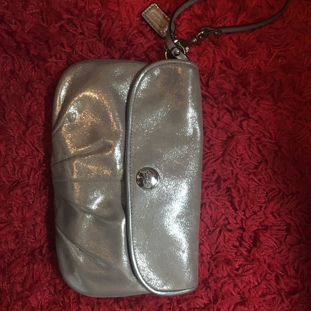 Coach iridescent wristlet